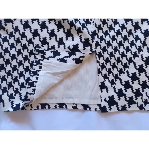 WHBM Houndstooth Variegated Graphic Pencil Skirt Black White 4 6 Small - Picture 7 of 10